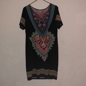 Multicolored designed dress